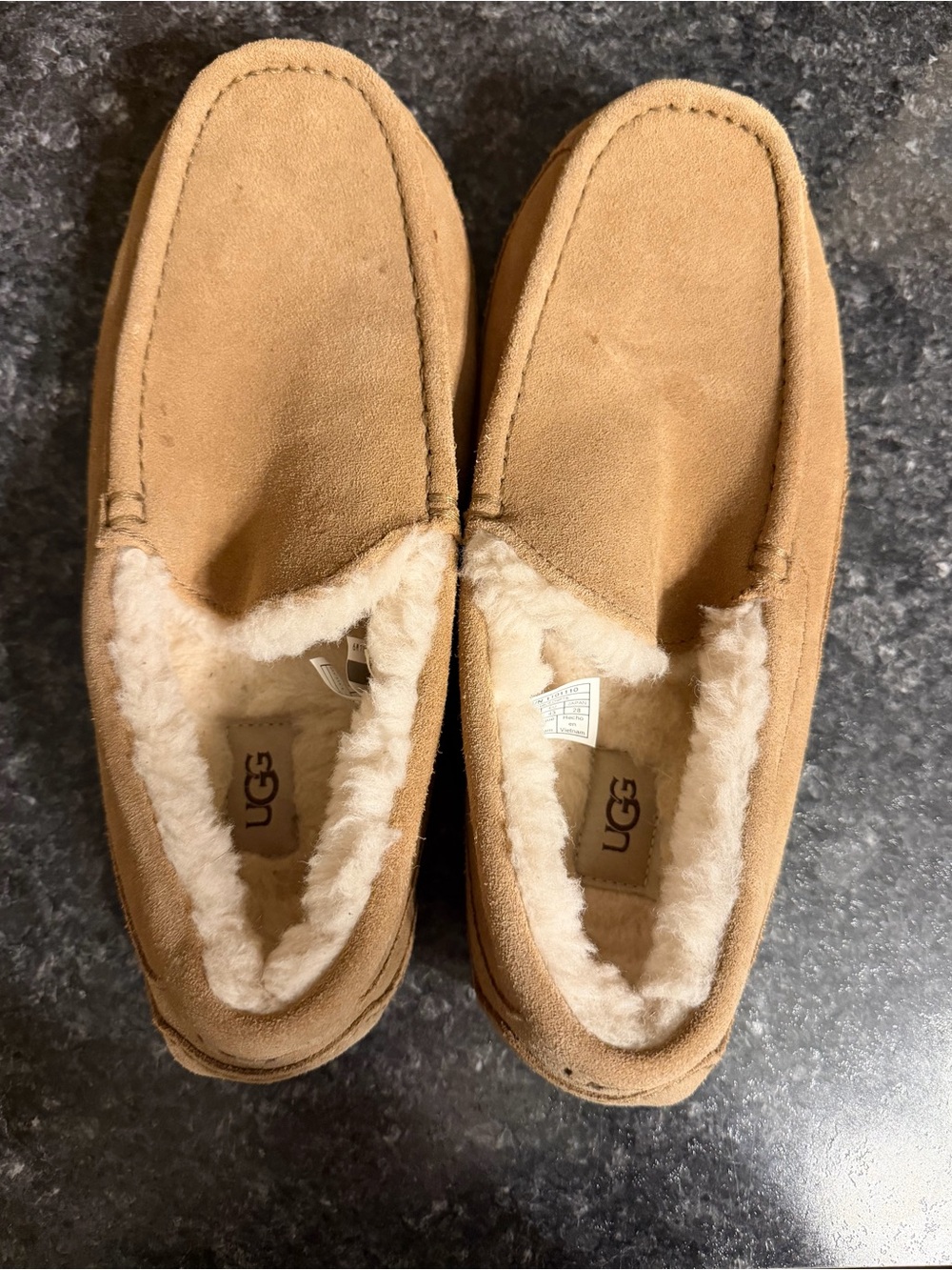 UGG Men’s Tasman Sheepskin Lined Slippers — Chestnut